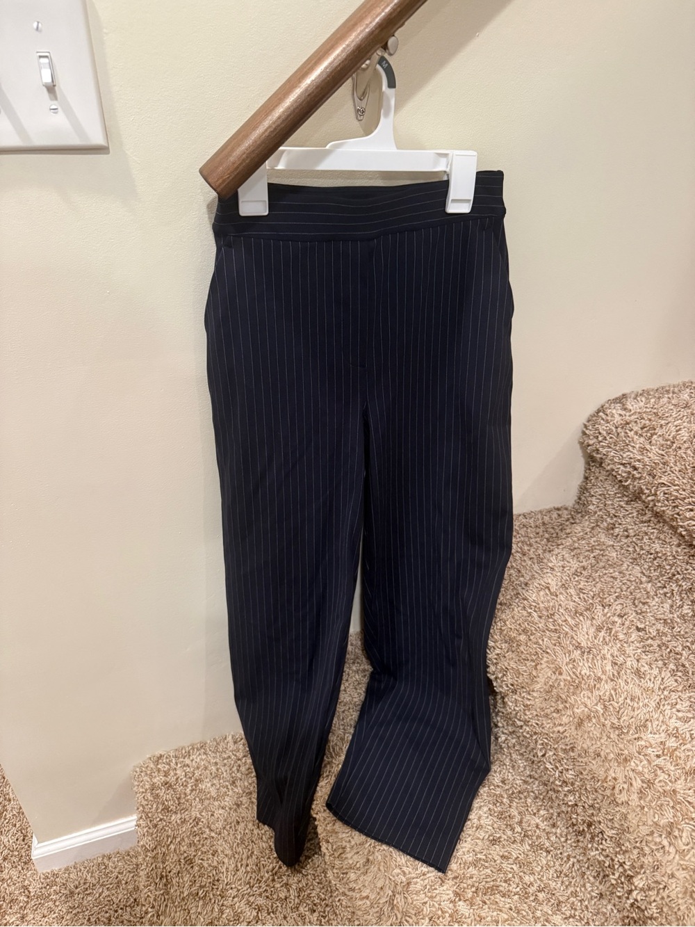 lululemon athletica Navy Pinstripe Daydrift HiRise Tapered Trouser Short